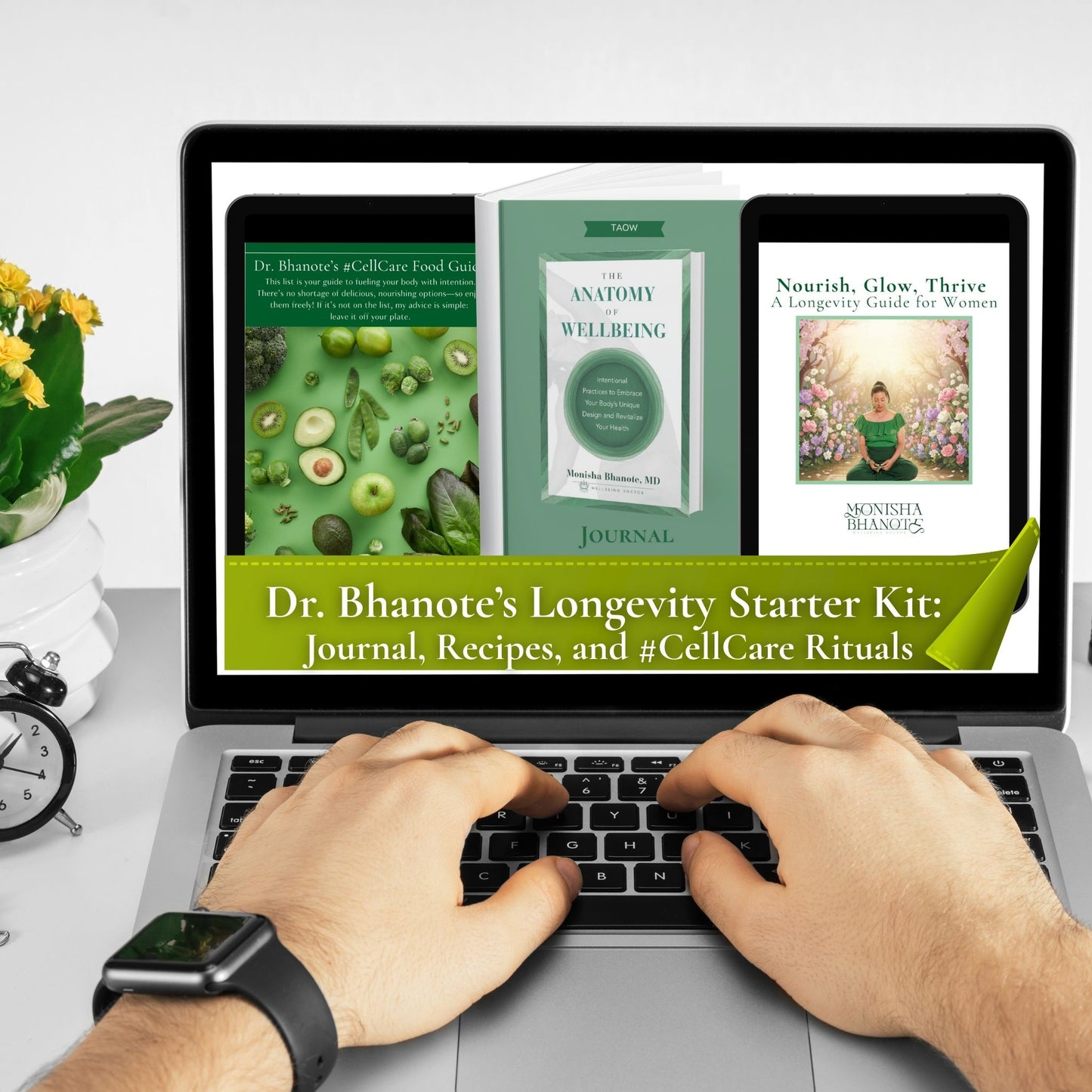 Dr. Bhanote’s Longevity Starter Kit:  Journal, Recipes, and #CellCare Rituals